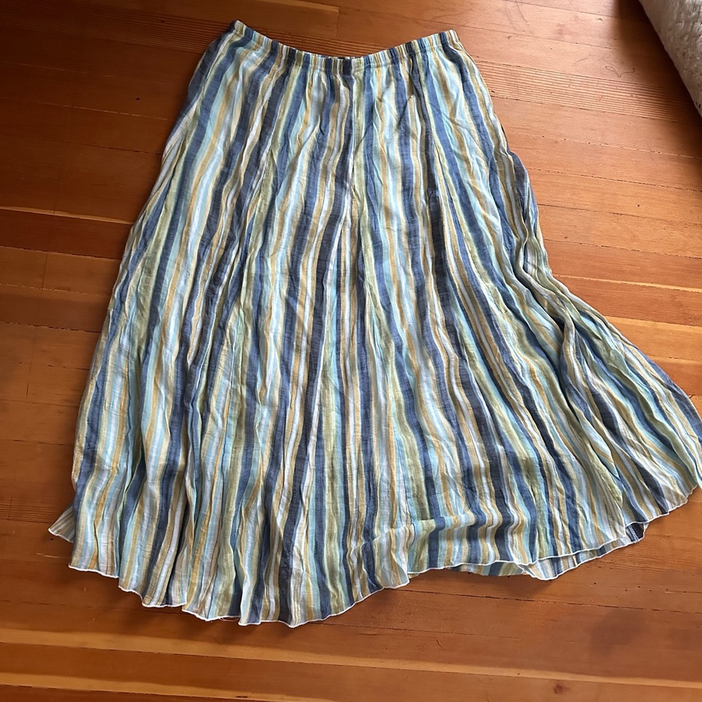 Striped flowy A line skirt